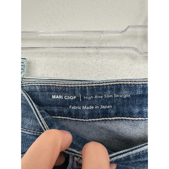 AG Adriano Goldschmied Mari Crop Slim Straight Jeans - Dark Blue / size 28 - Picture 7 of 10